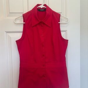 Express Bright Pink Fitted Button Down Portofino Shirt